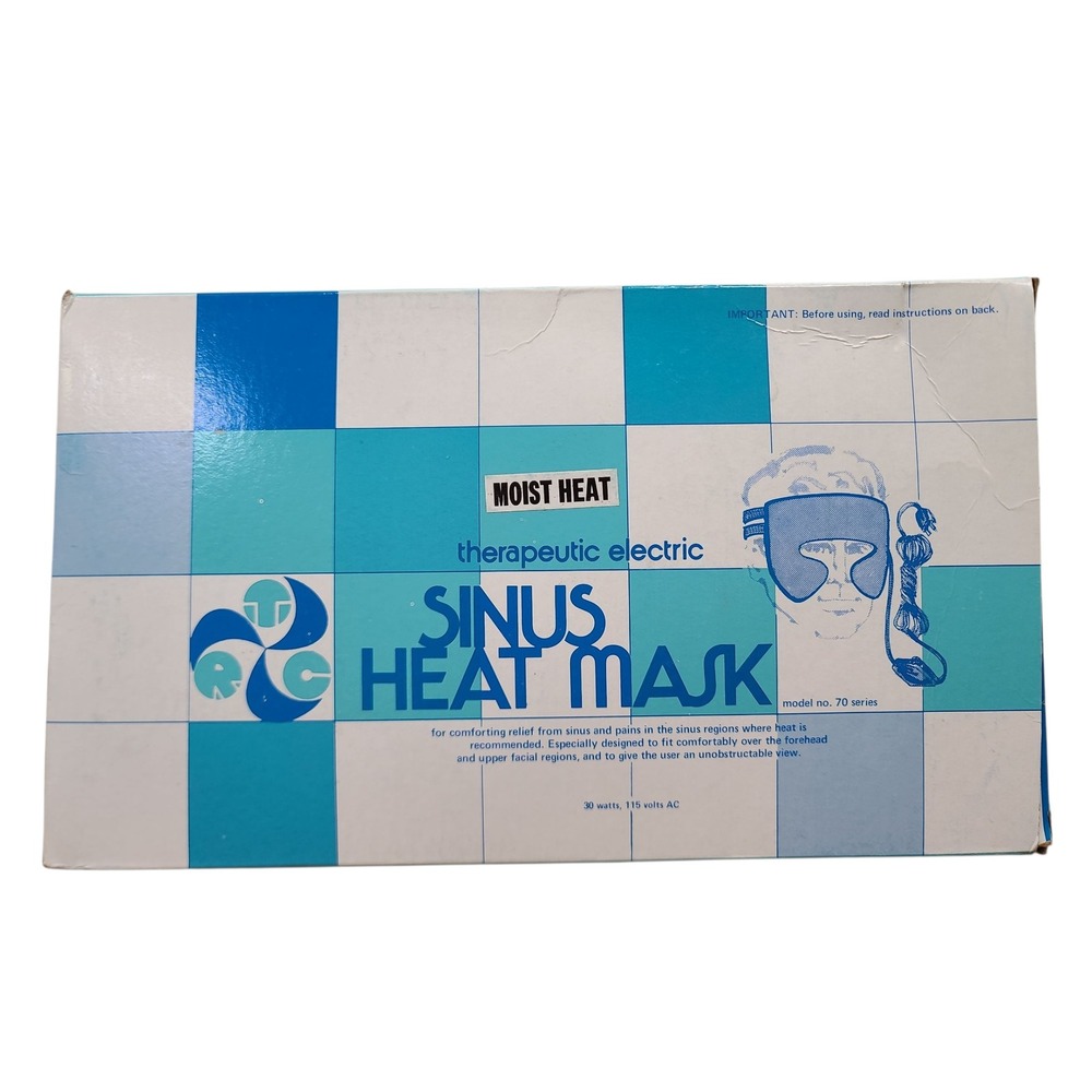Vintage TRC Therapeutic Electric Sinus Heat Mask Model 70 Moist Heat